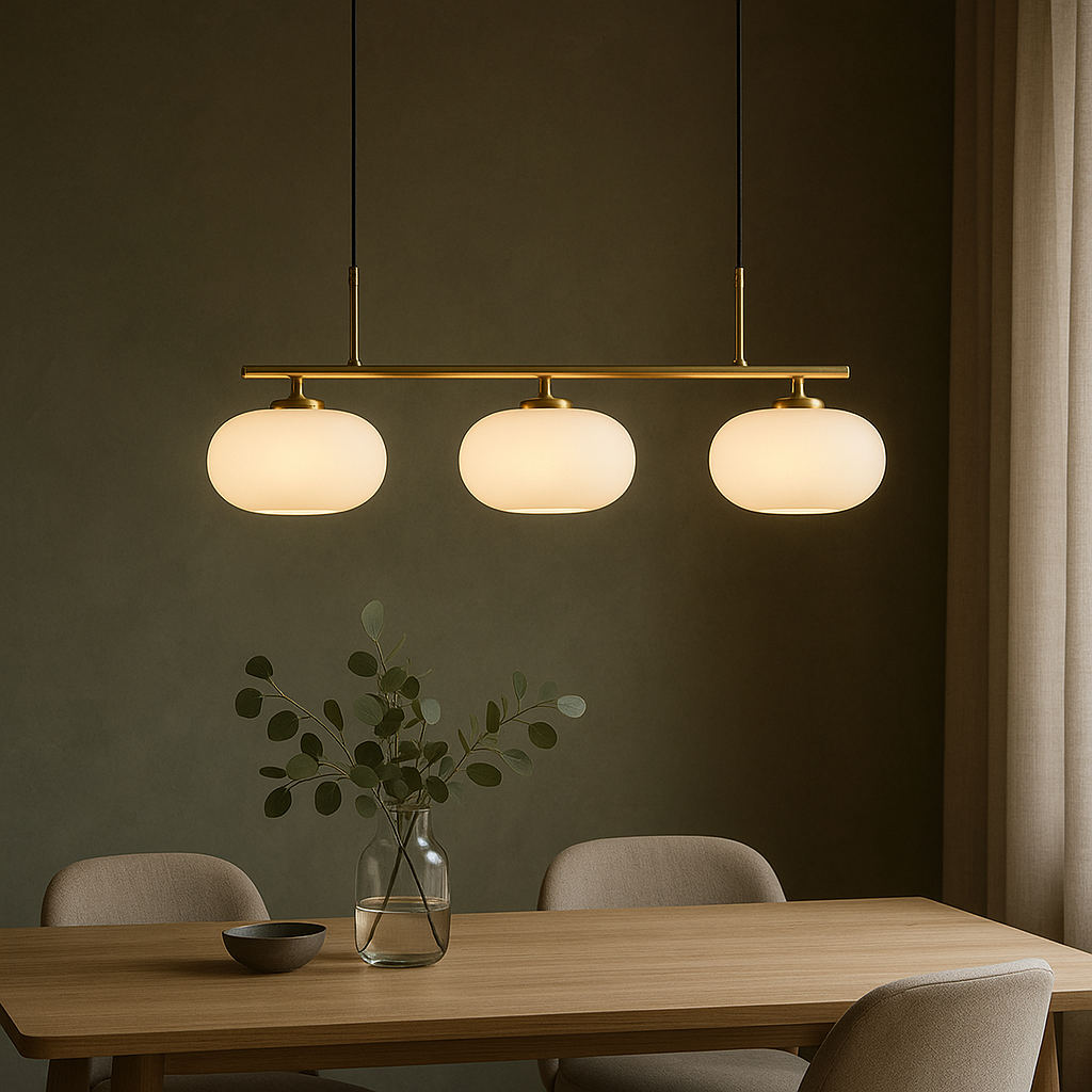 Lampe pendante Bauhaus à 3 têtes