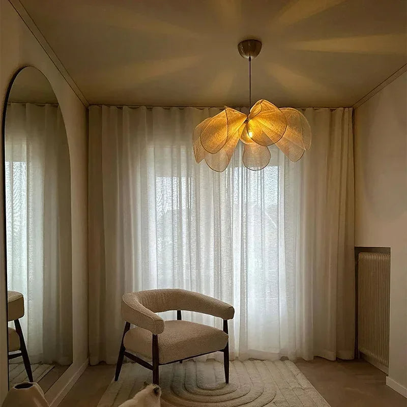 Lampe suspendue en tissu vintage