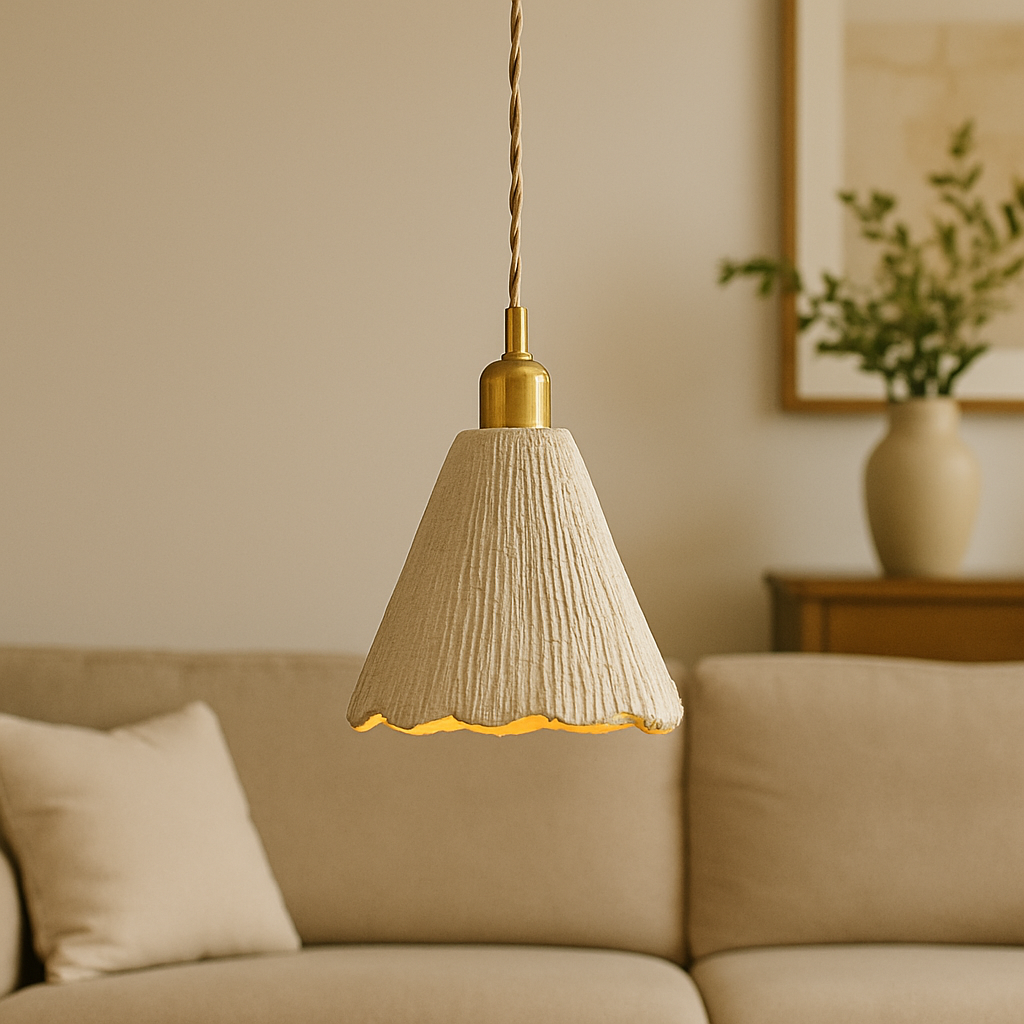Lampe suspendue en ciment