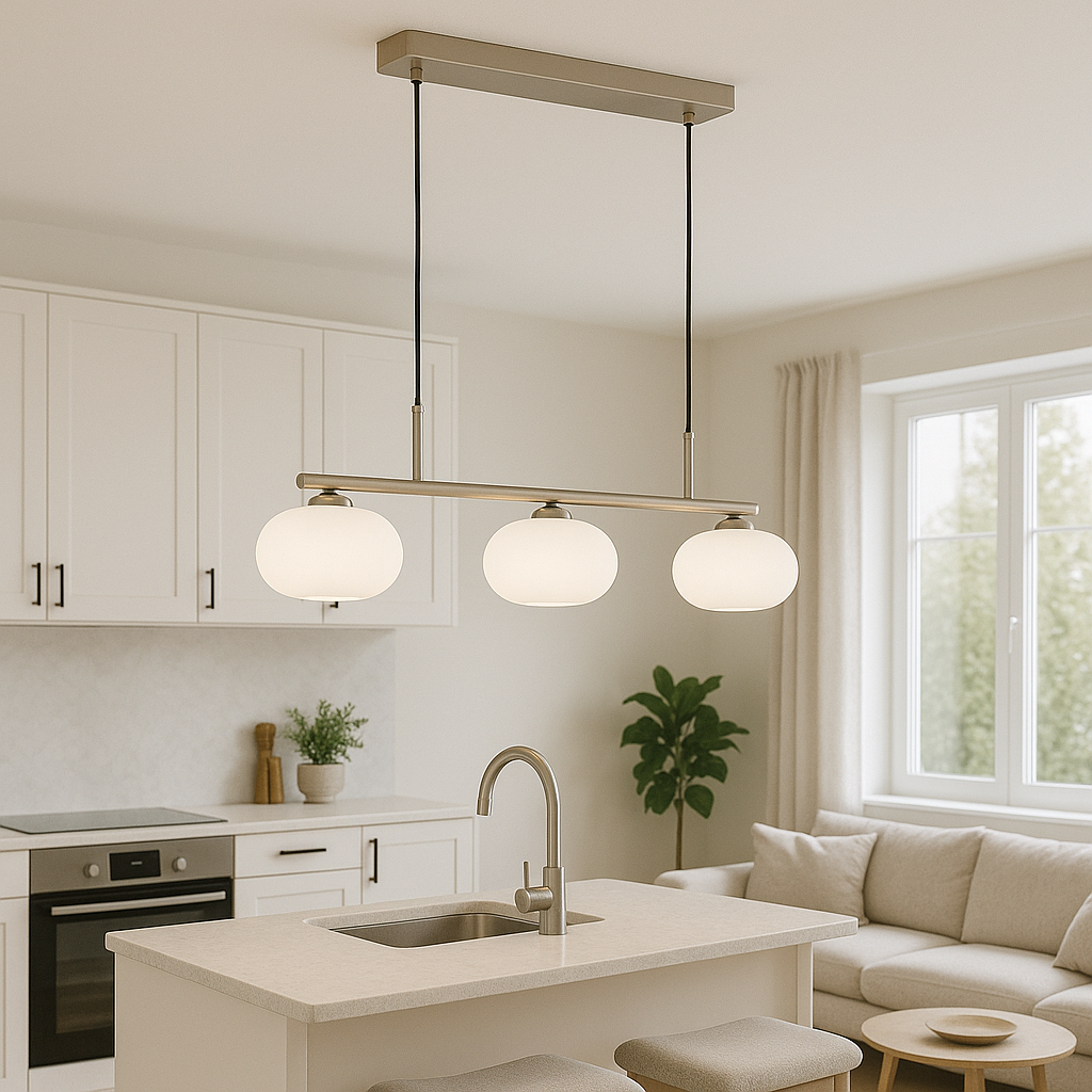 Lampe pendante Bauhaus à 3 têtes
