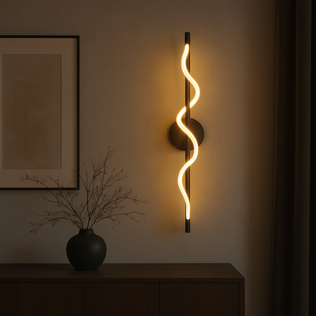 Lampe murale à courbe linéaire