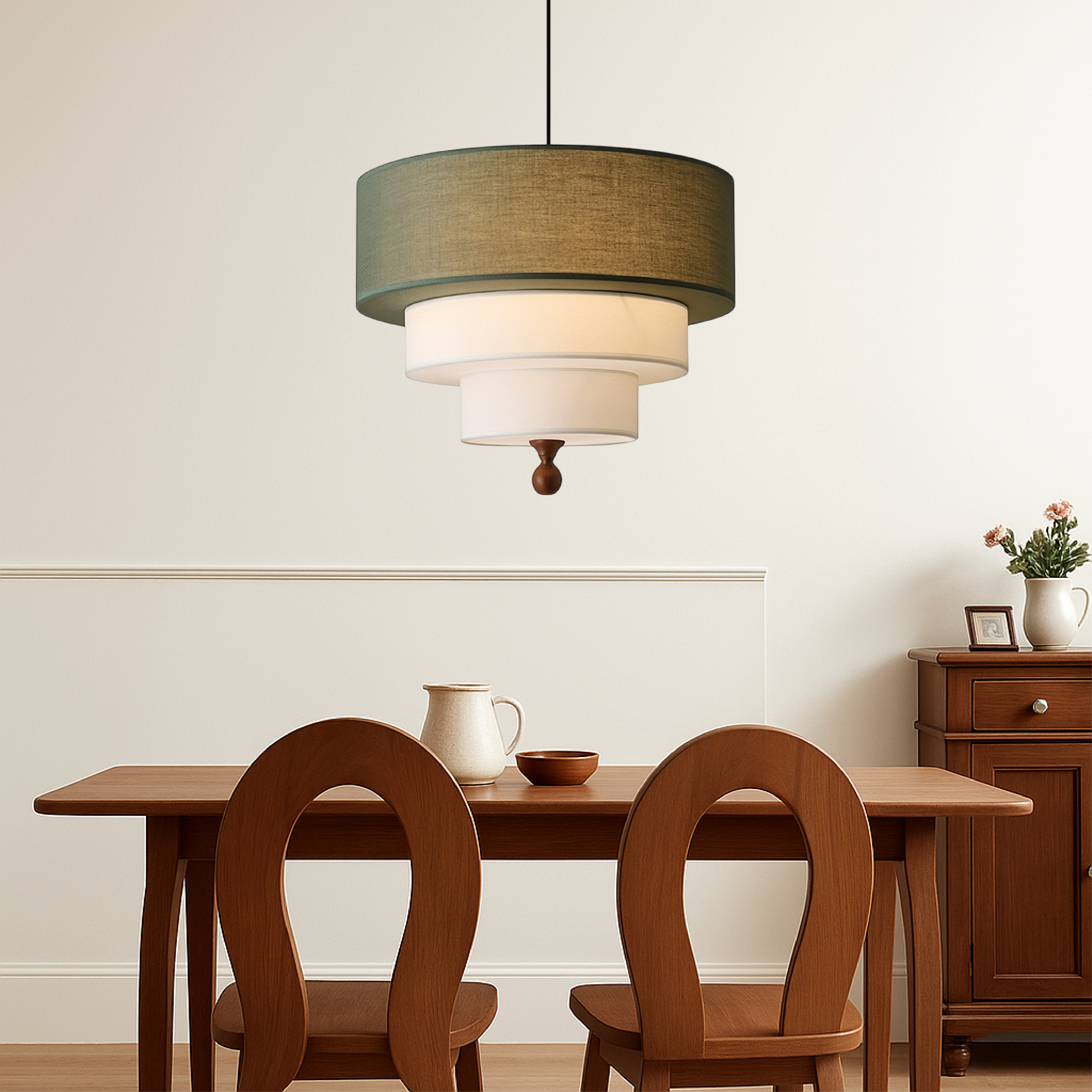 Luminaires en soie et coton