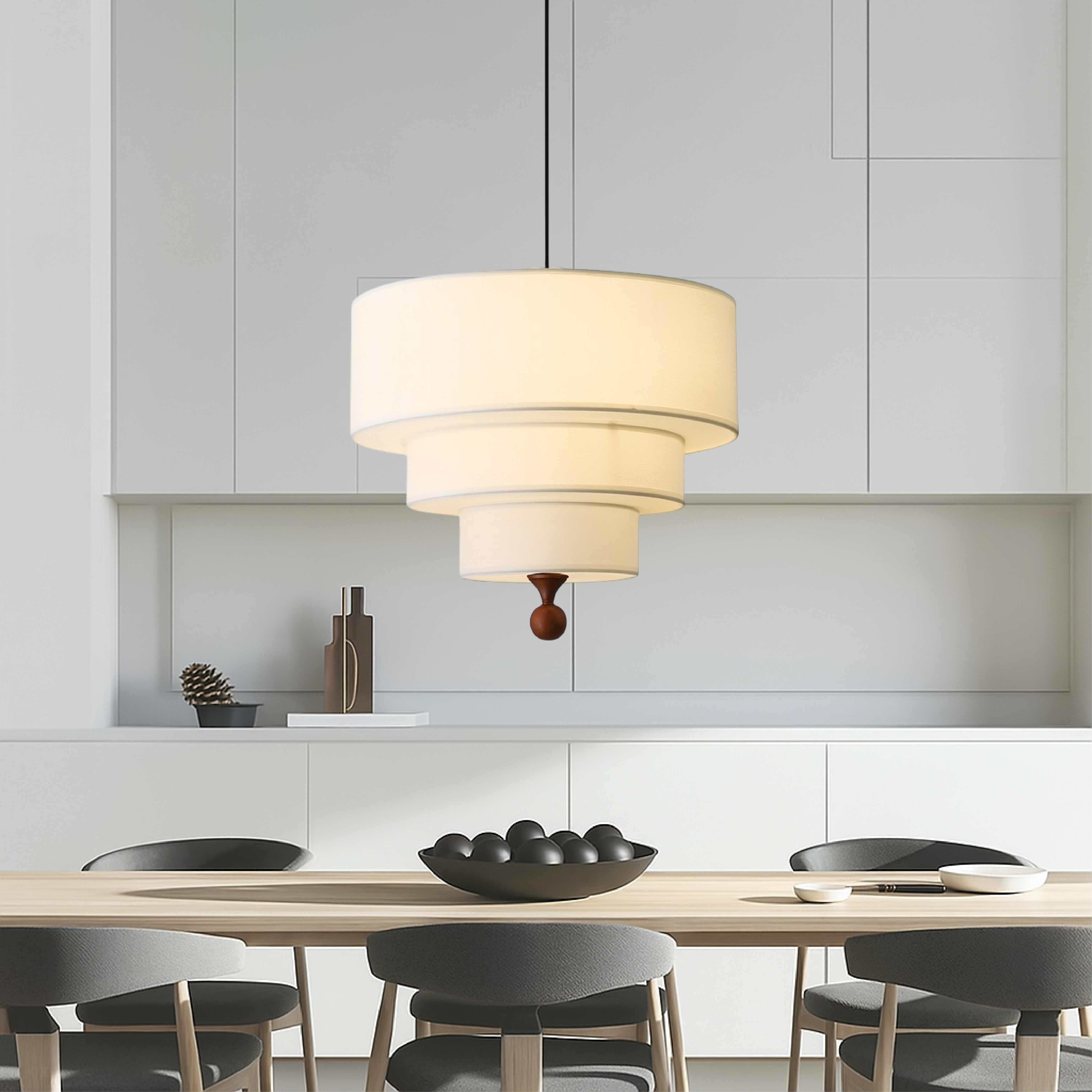 Luminaires en soie et coton