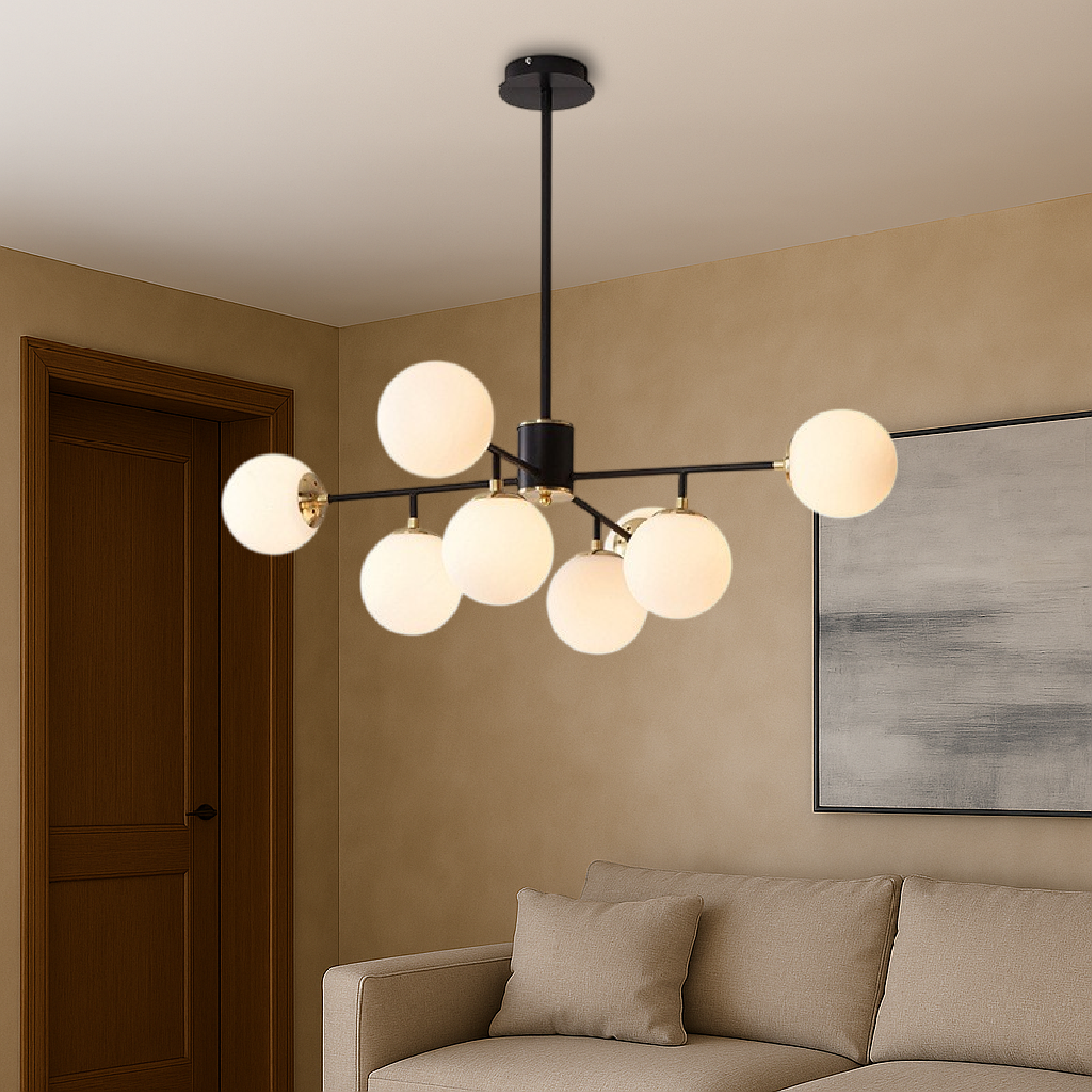 Lustre en verre nordique