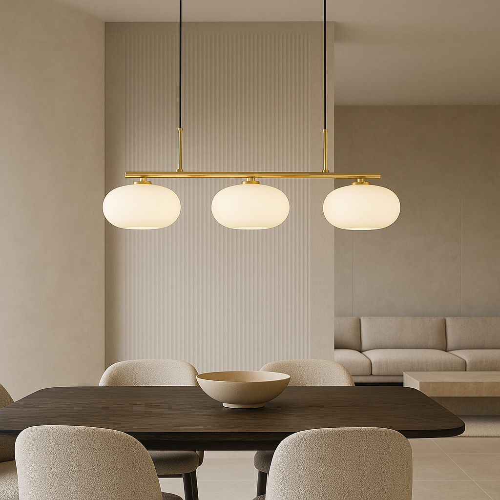 Lampe pendante Bauhaus à 3 têtes