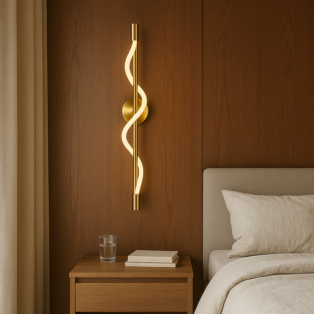 Lampe murale à courbe linéaire
