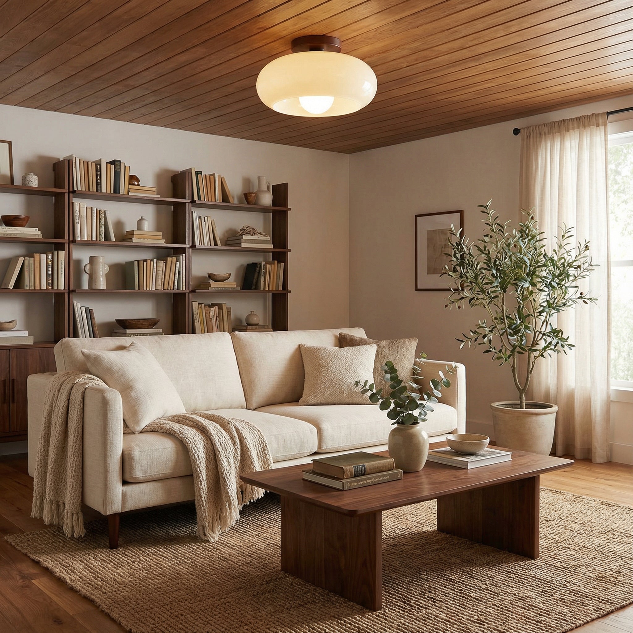 Plafonnier Bauhaus crème