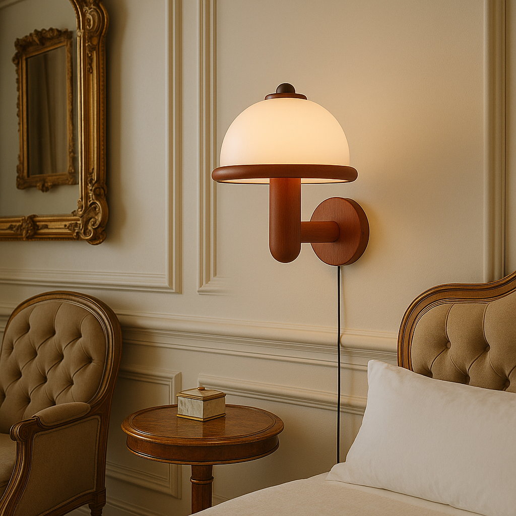 Lampe murale en forme de champignon
