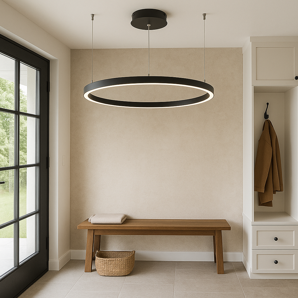 Lampe pendante anneau nordique