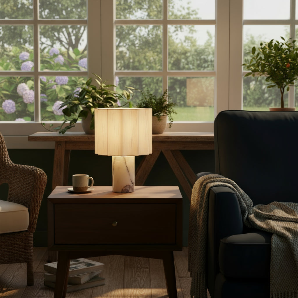 Lampe à poser en marbre Mirna