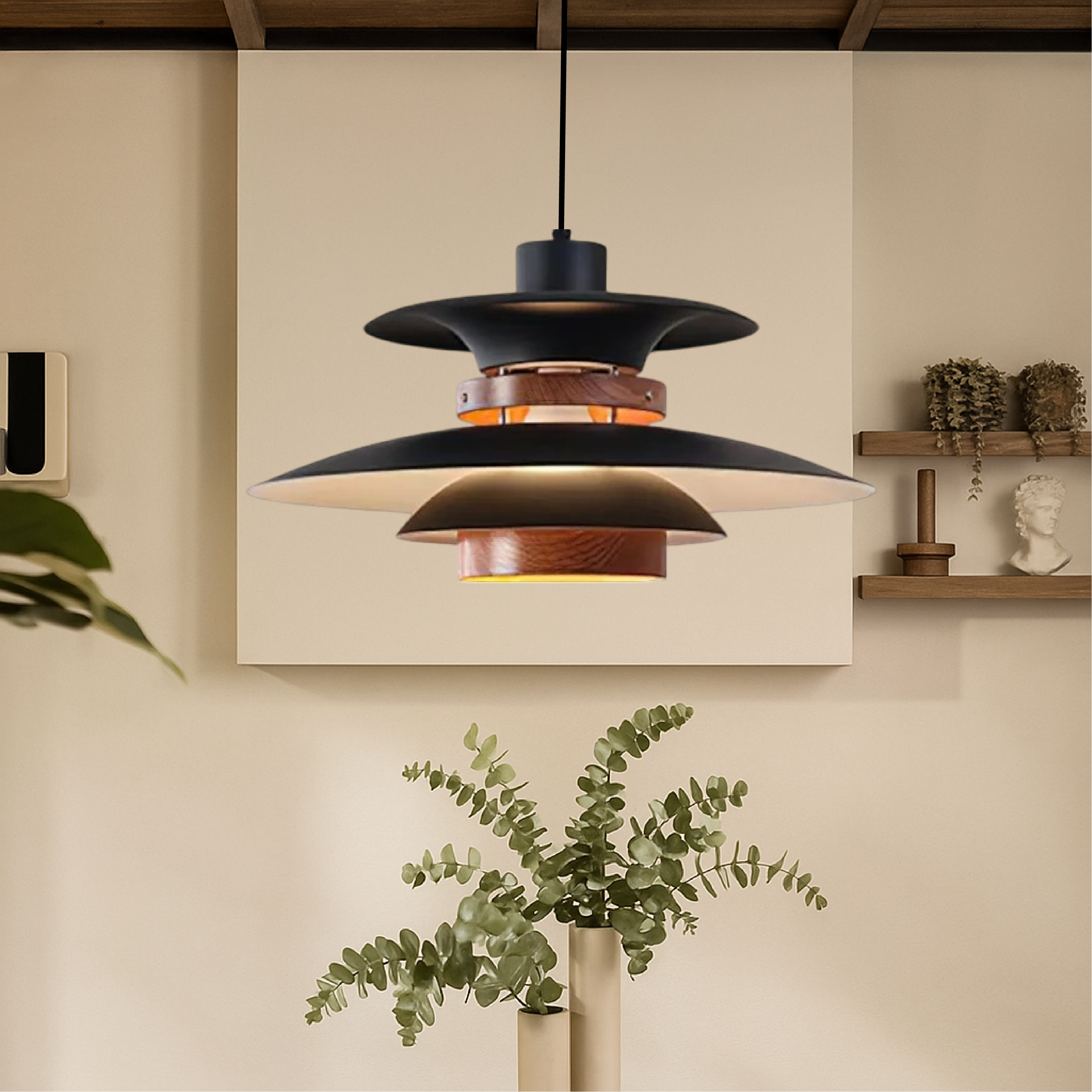 Lampe suspendue à bras articulé Merado