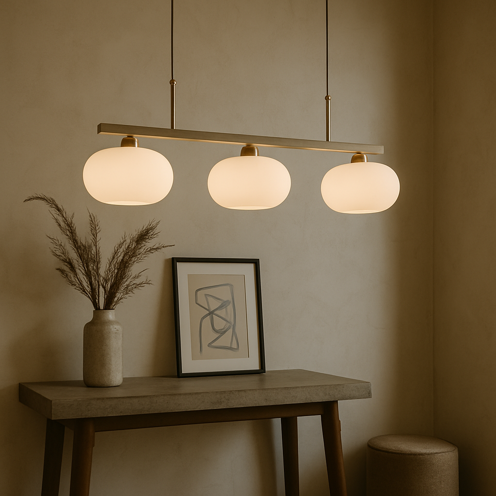 Lampe pendante Bauhaus à 3 têtes
