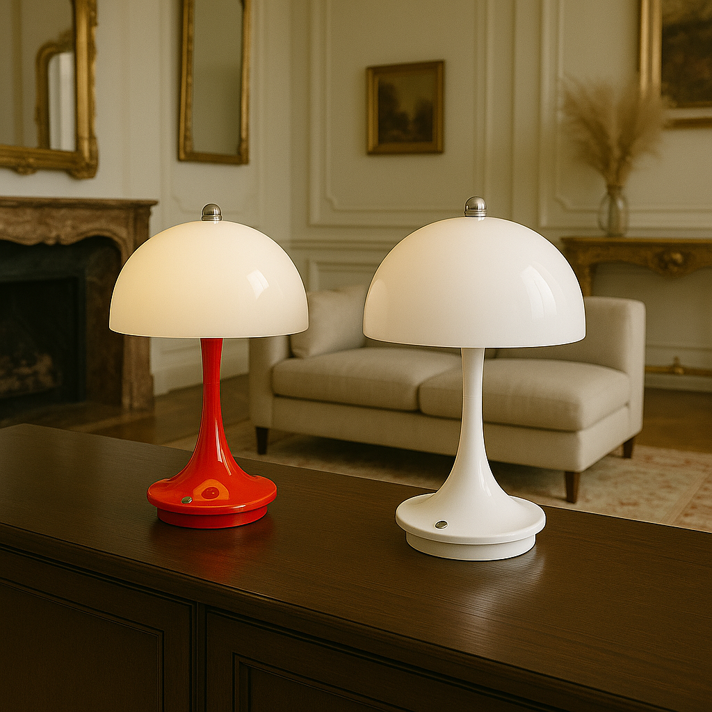 Lampe à poser en forme de champignon
