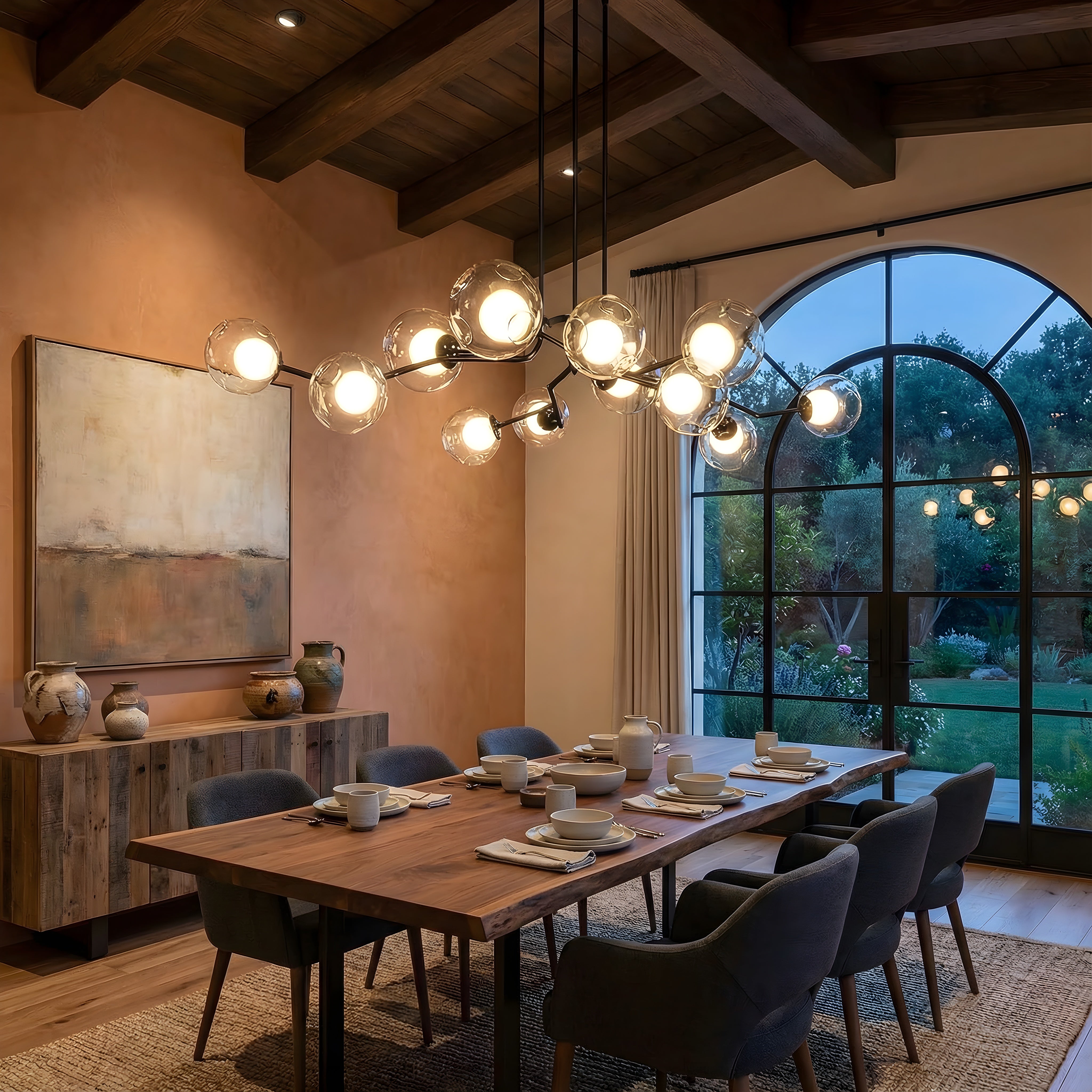 Plafonnier nordique en verre