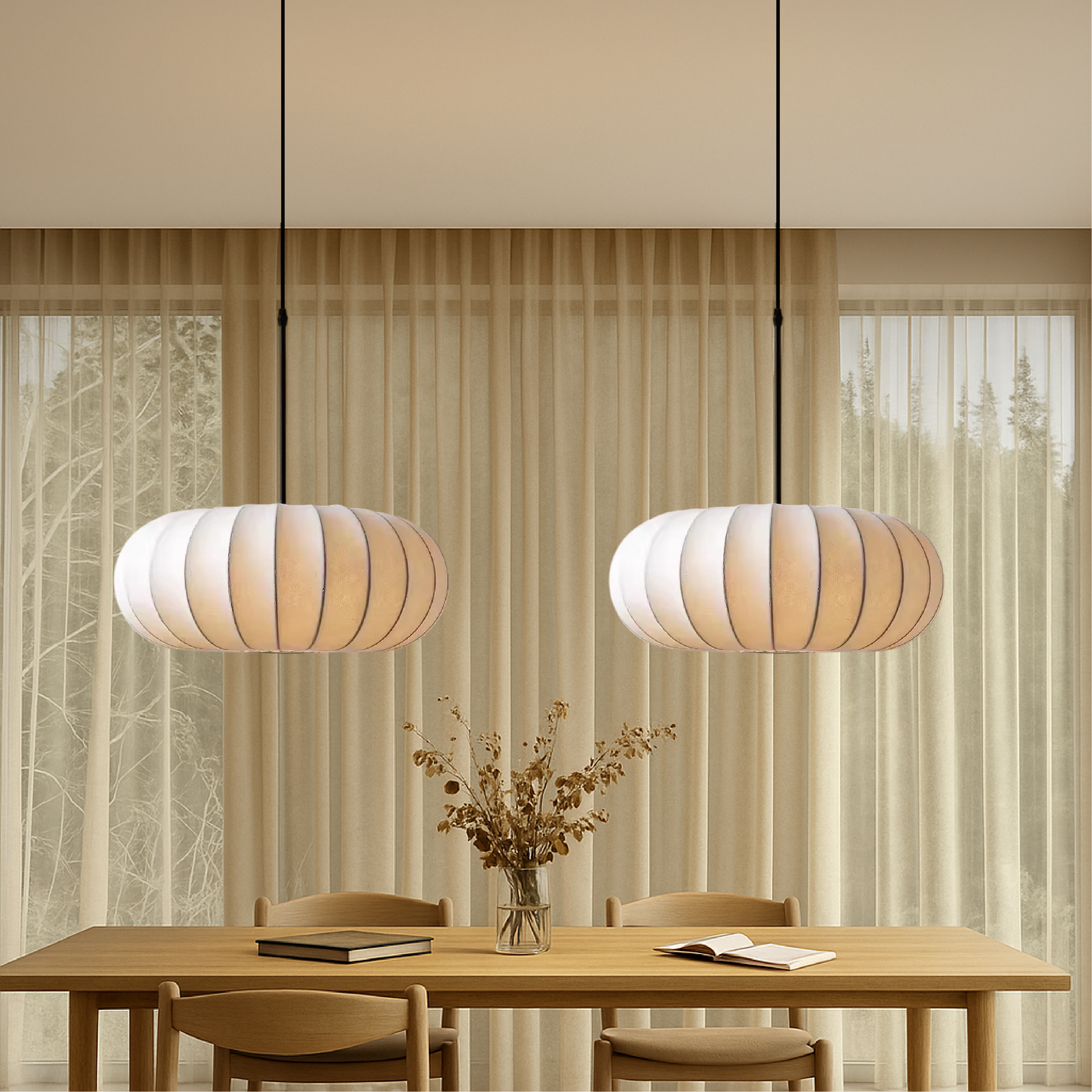 Lampe suspendue en soie Verona