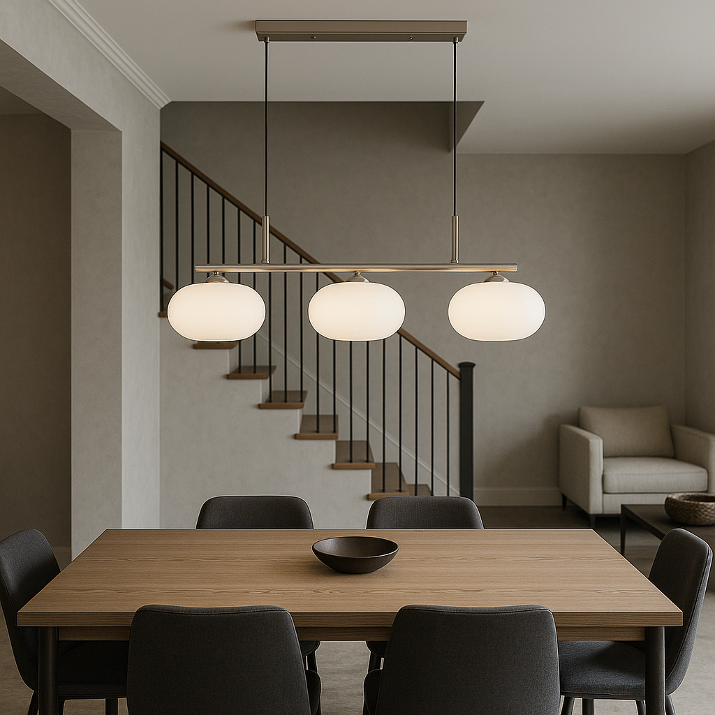 Lampe pendante Bauhaus à 3 têtes