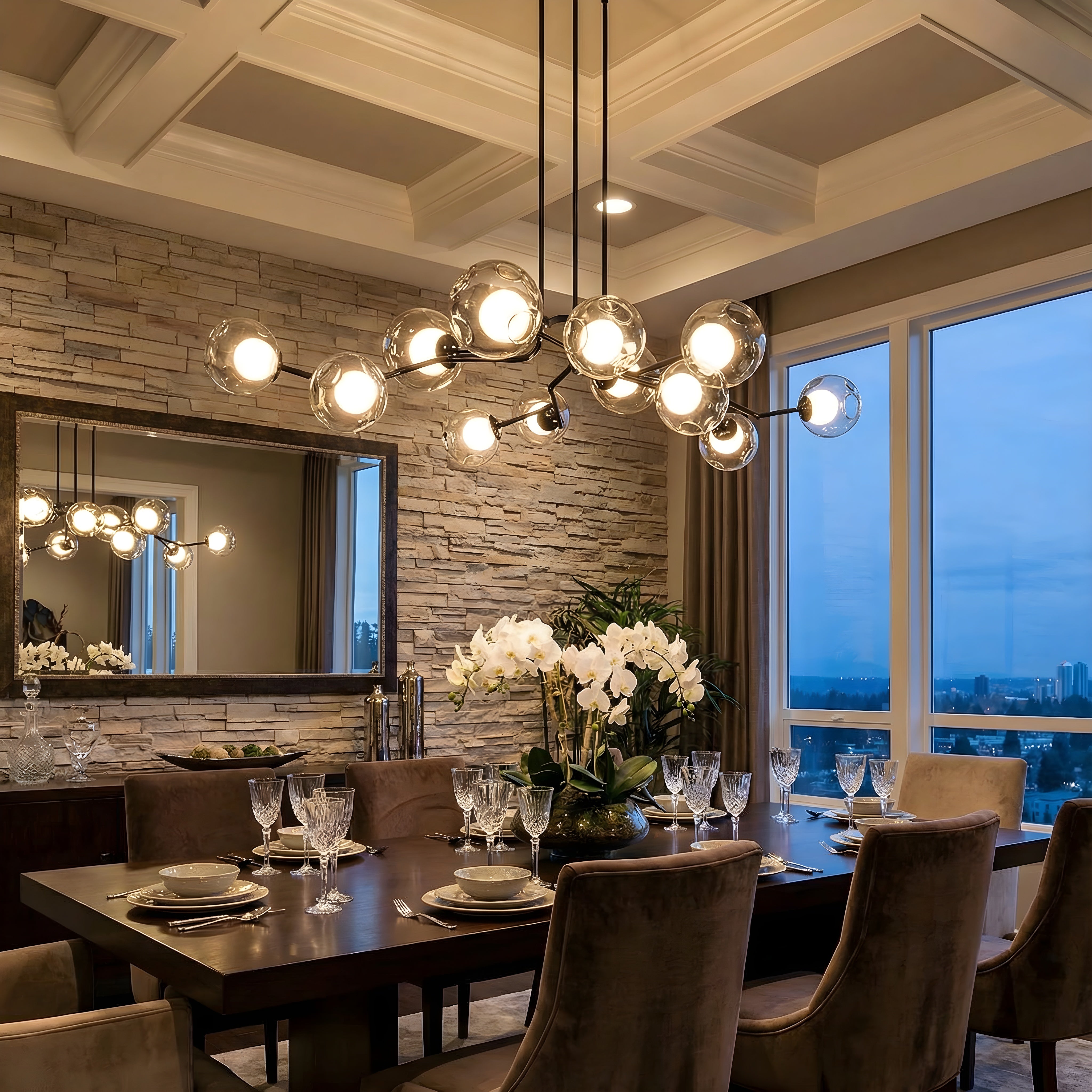 Plafonnier nordique en verre