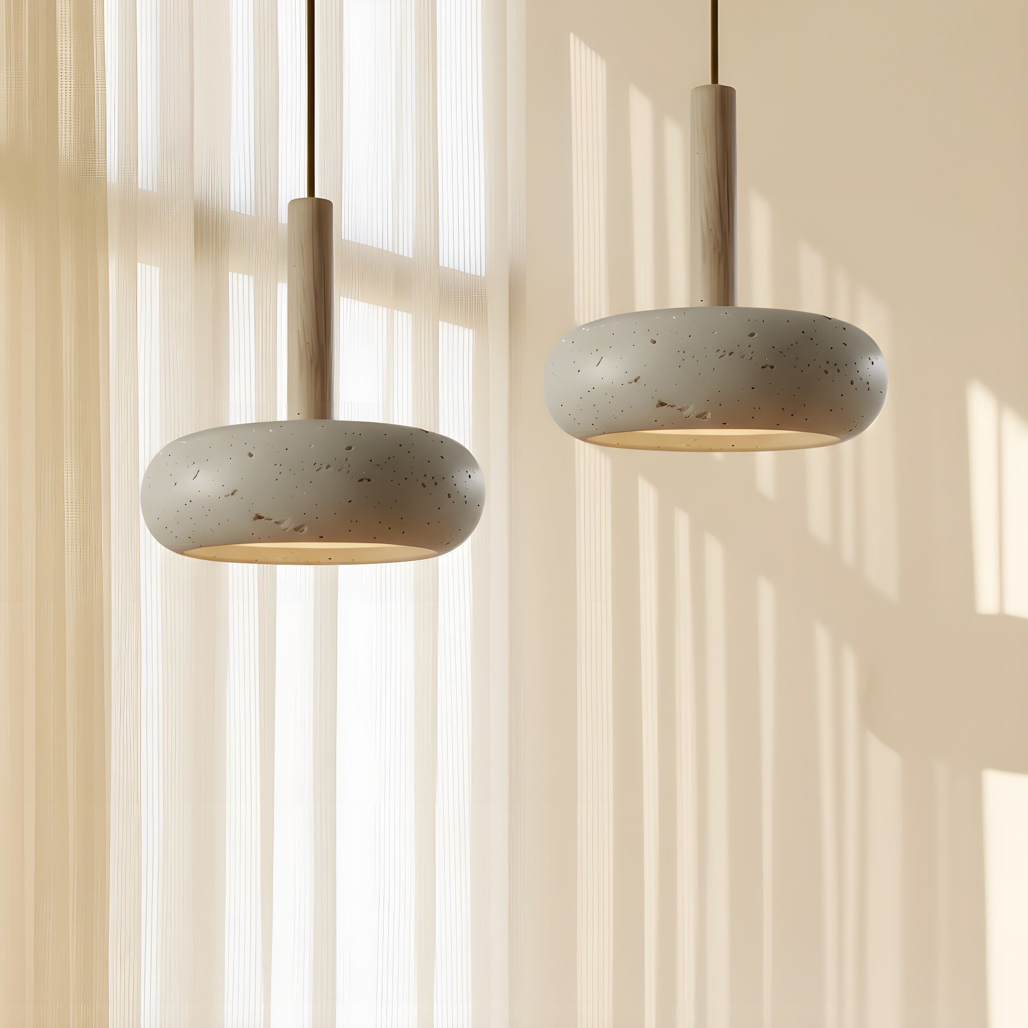 Suspension en travertin