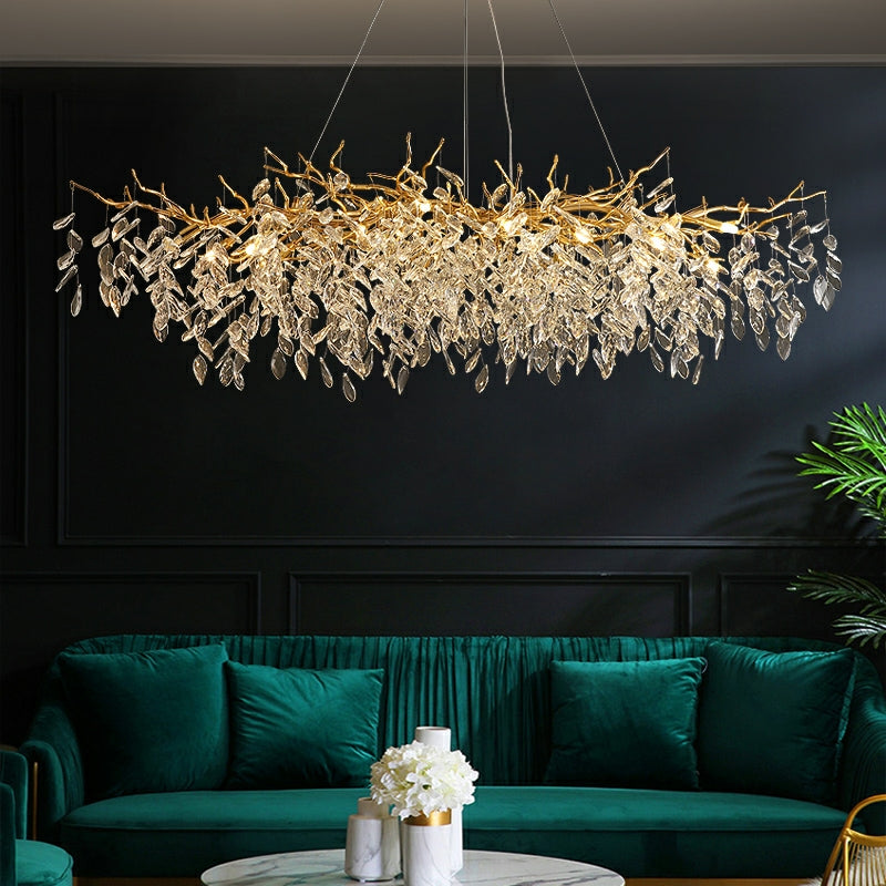 Lustre en verre de style français
