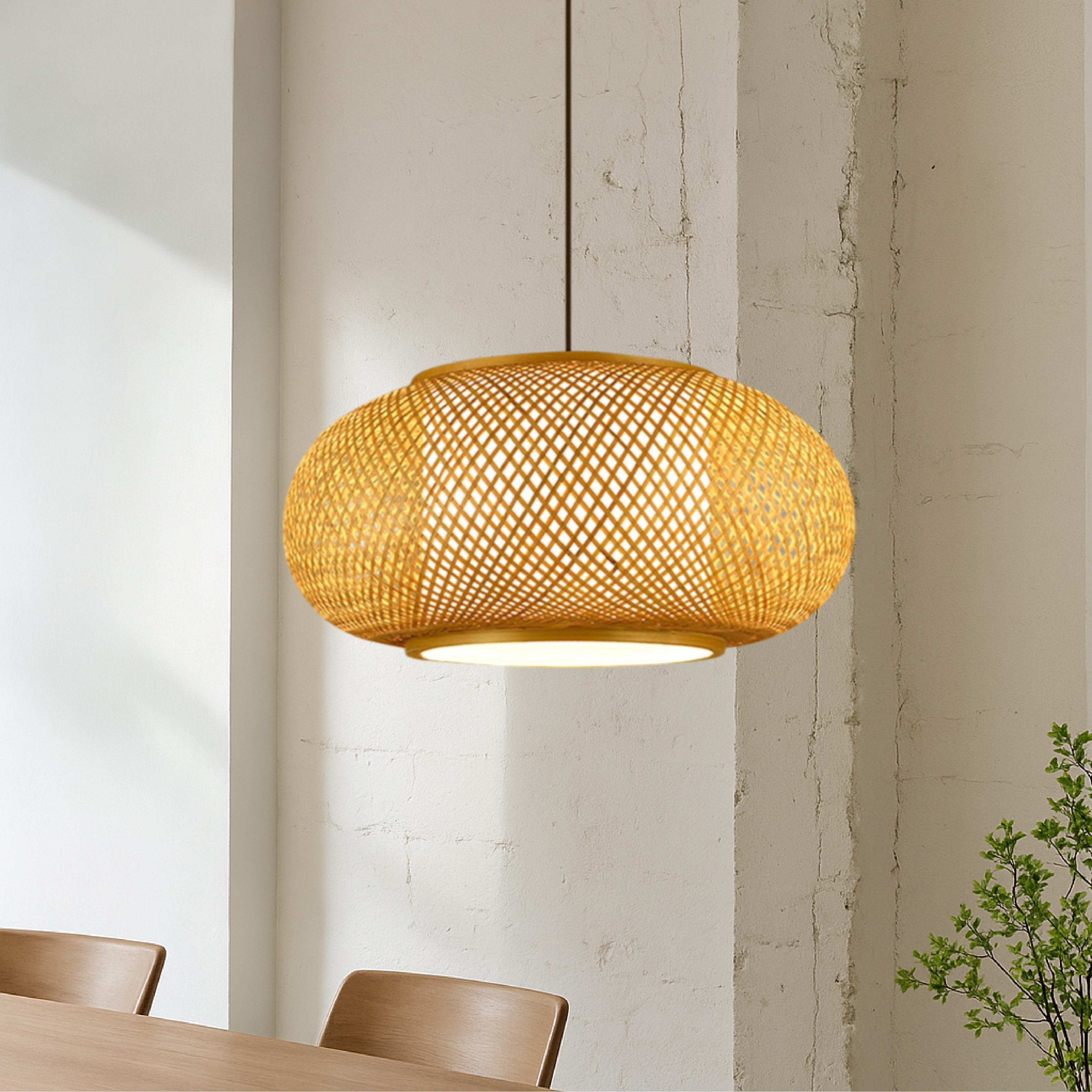 Lampe suspendue en bambou Hansens