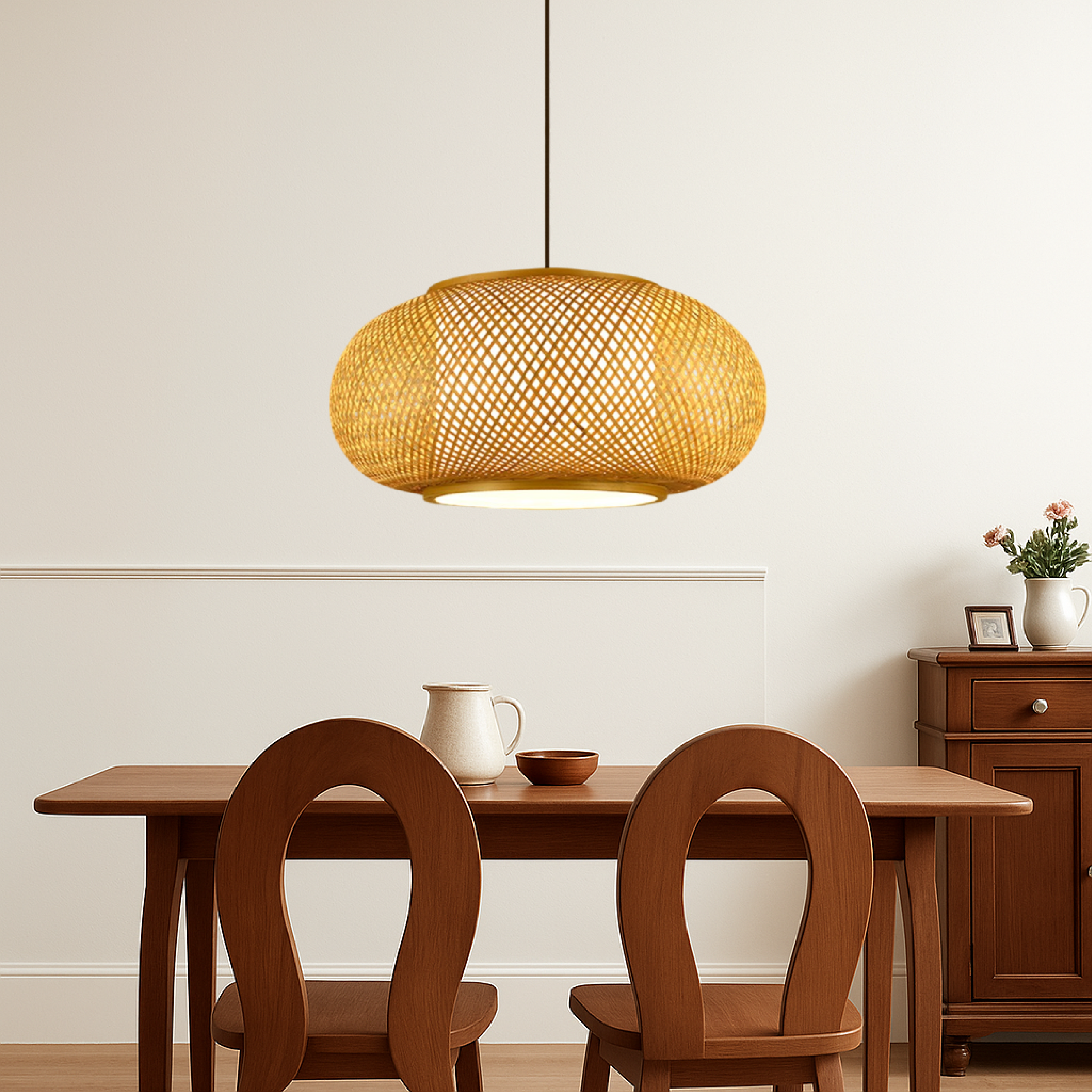 Lampe suspendue en bambou Hansens