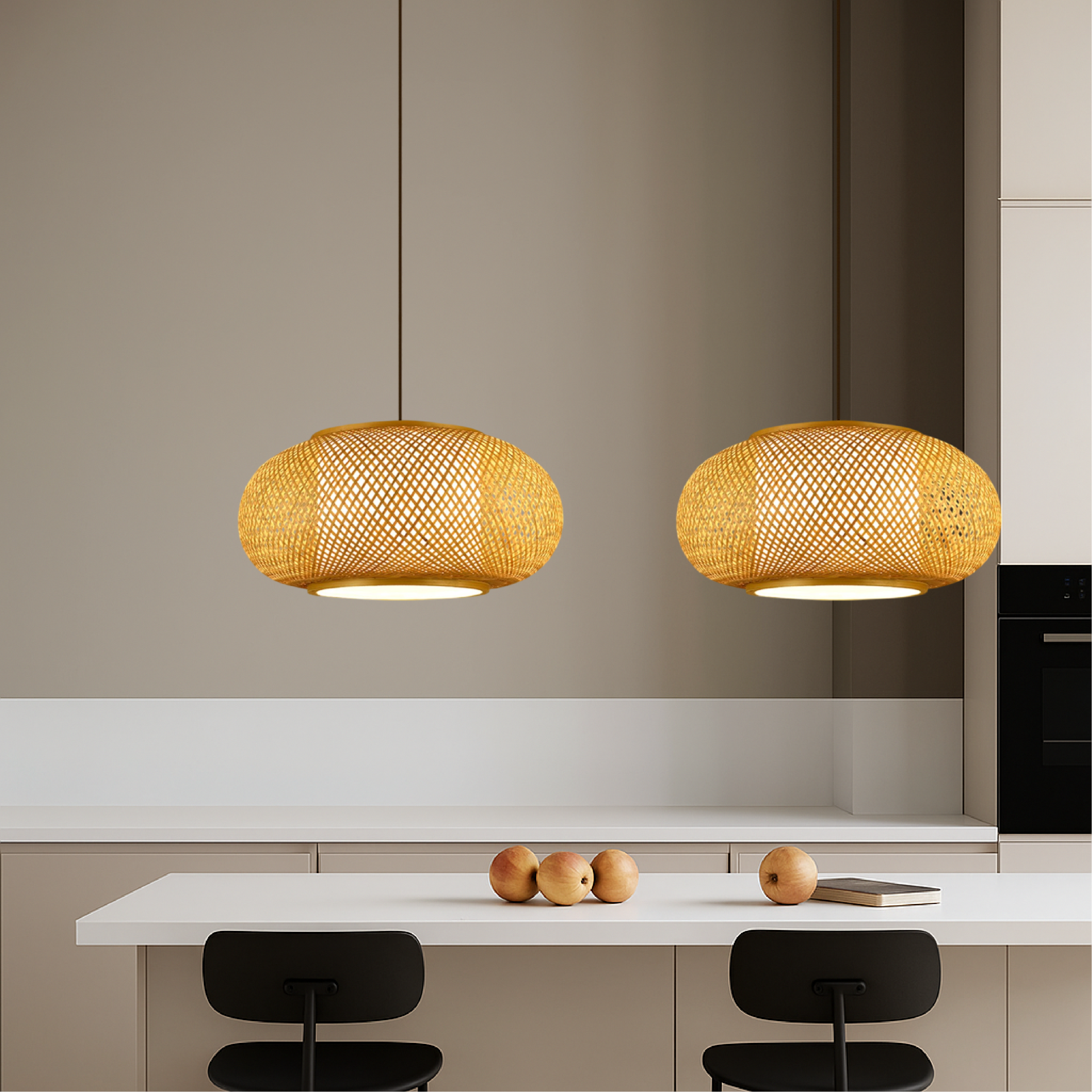 Lampe suspendue en bambou Hansens