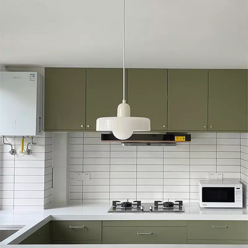 Lampe pendante Bauhaus en verre coloré