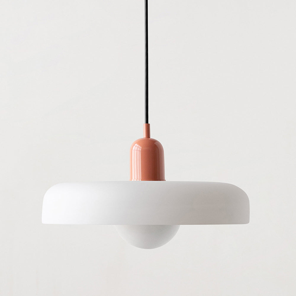 Lampe pendante Bauhaus en verre coloré