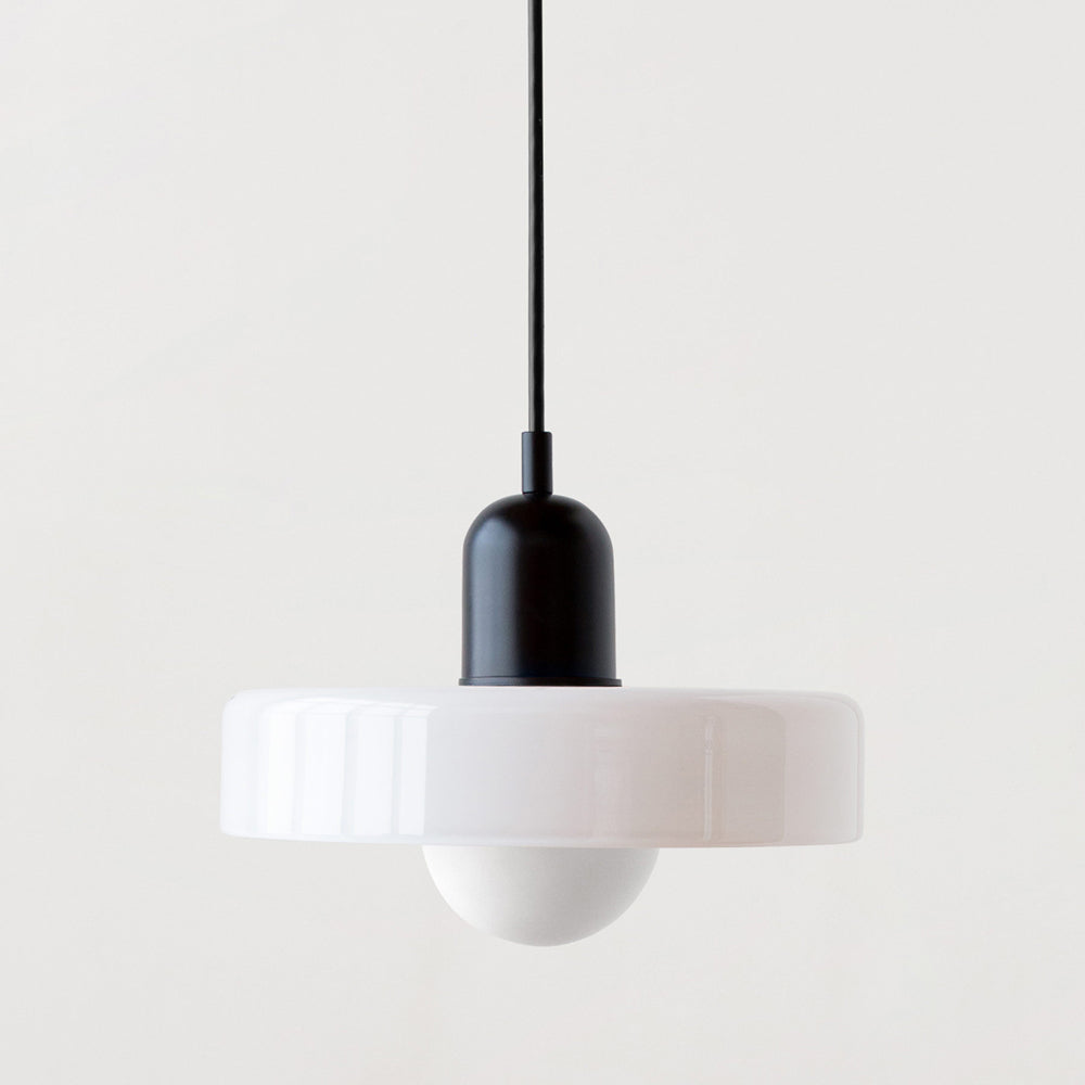 Lampe pendante Bauhaus en verre coloré