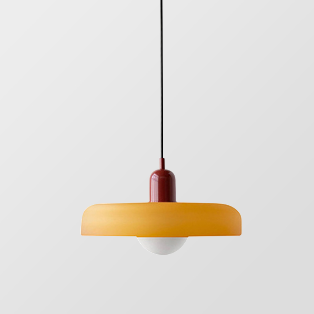 Lampe pendante Bauhaus en verre coloré