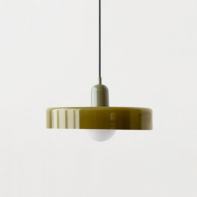 Lampe pendante Bauhaus en verre coloré