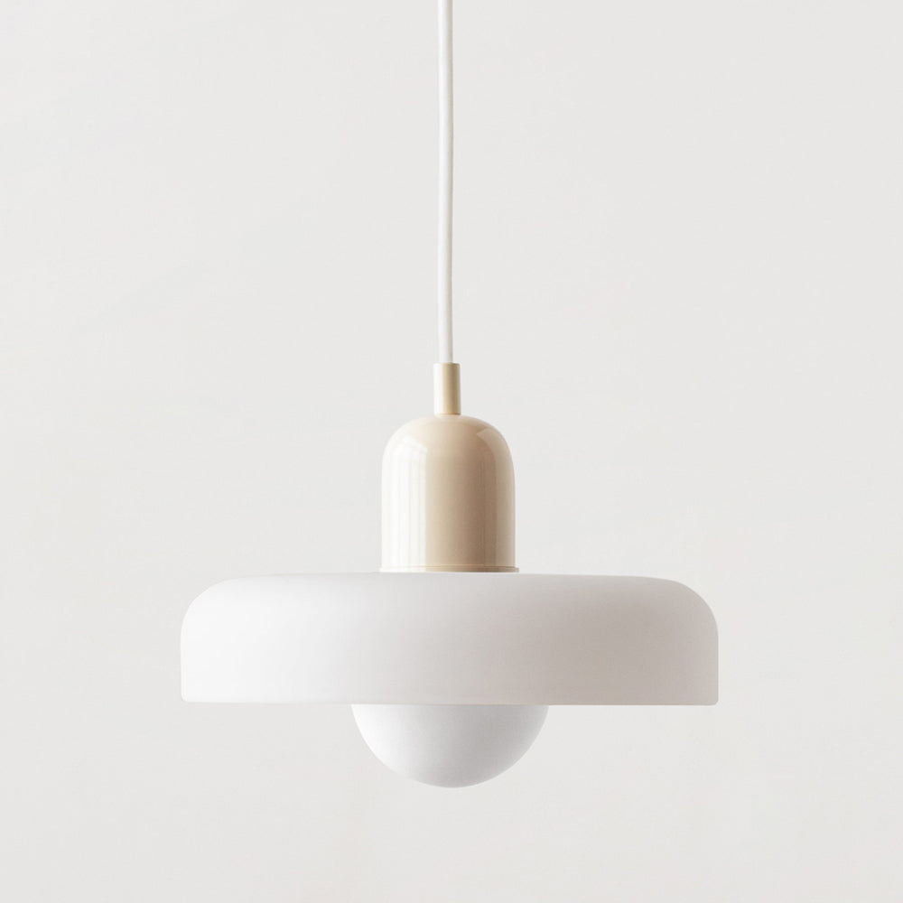 Lampe pendante Bauhaus en verre coloré