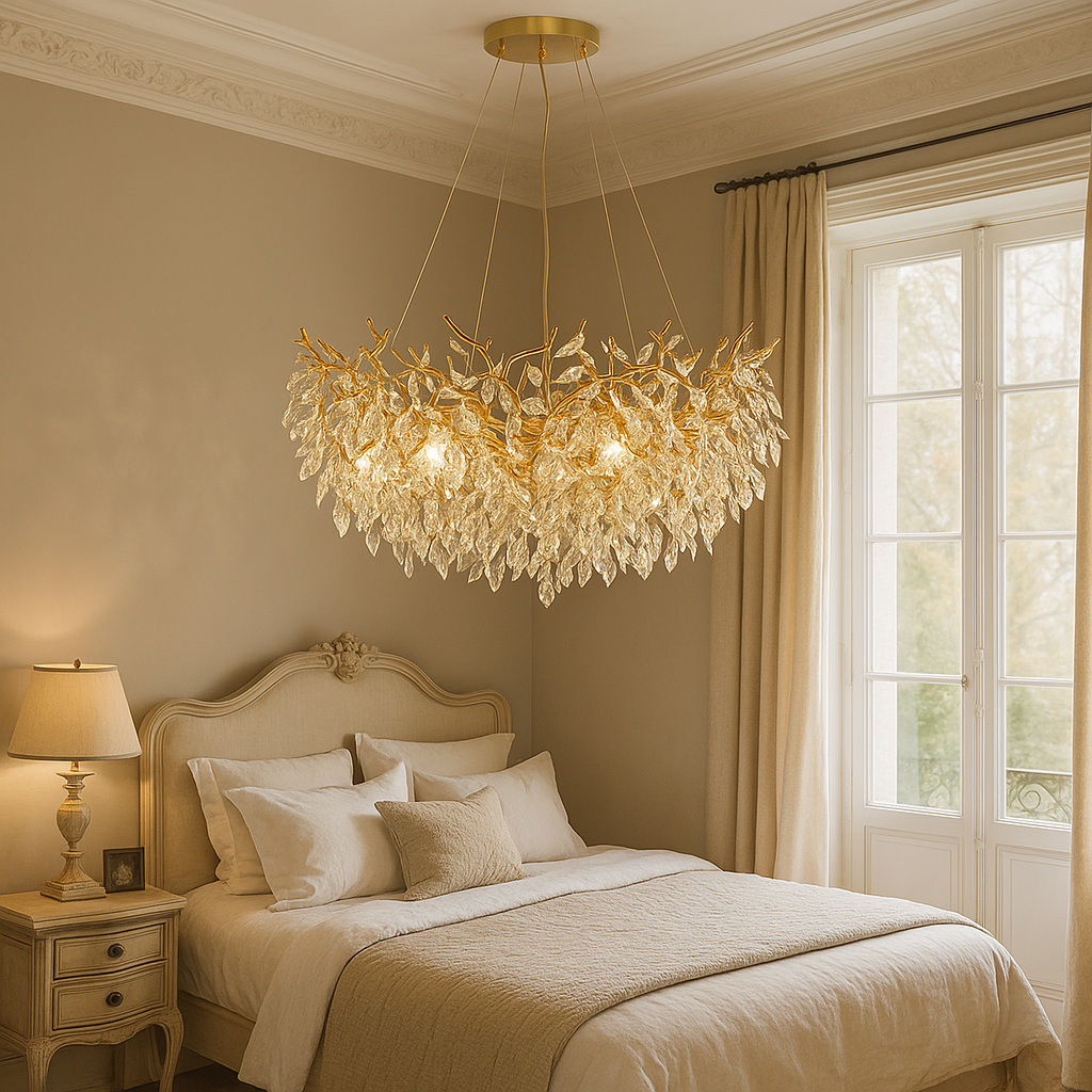 Lustre en cristal rond