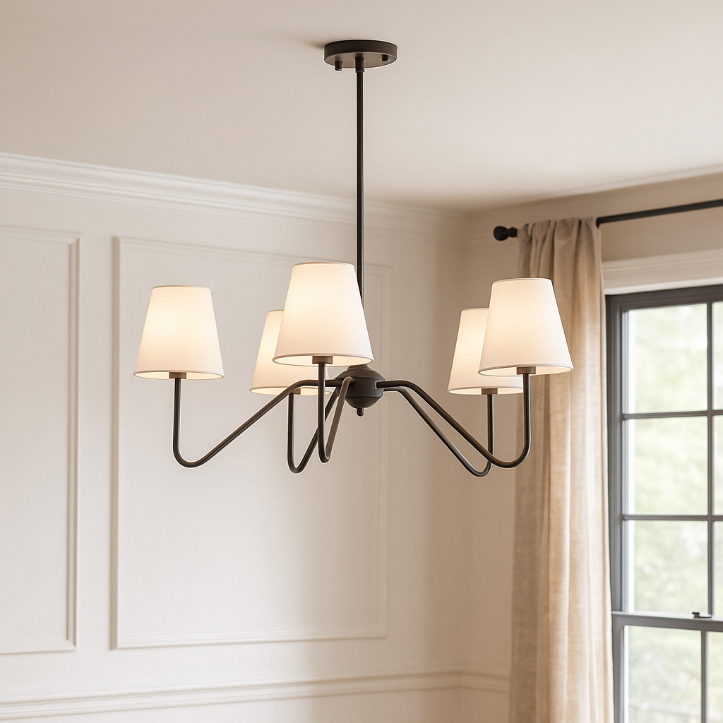 Lustre de chambre en soie