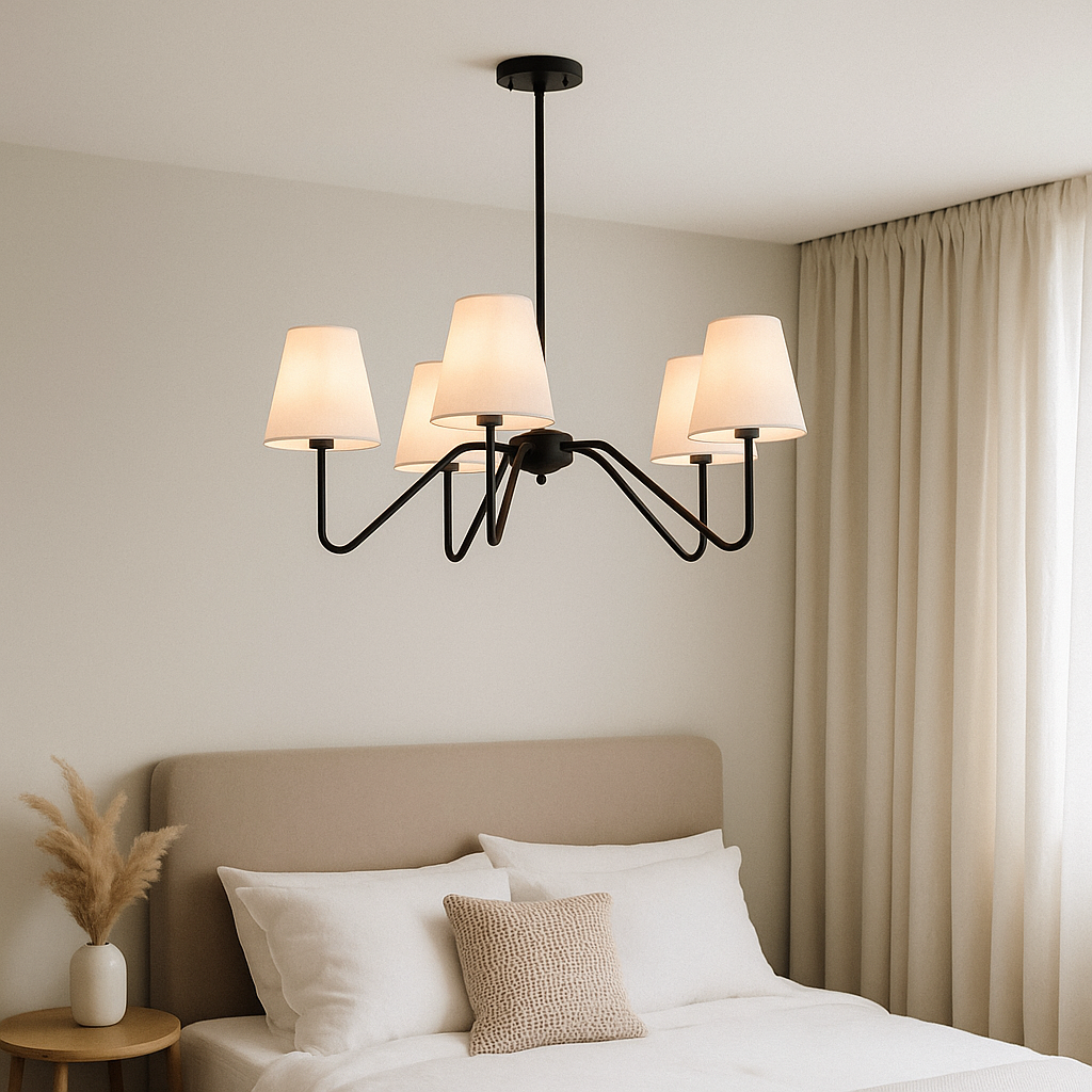 Lustre de chambre en soie