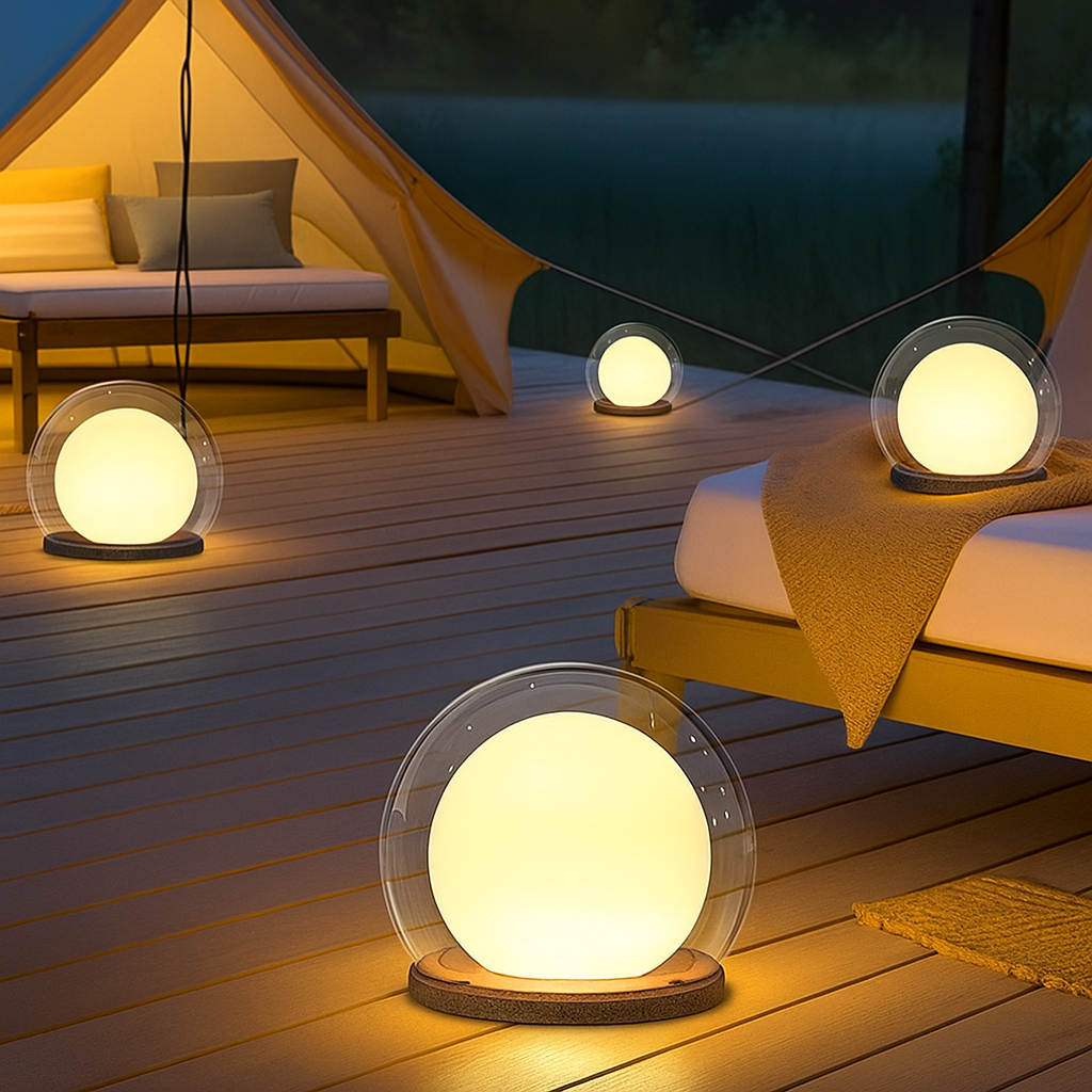 Lampe lunaire à pilier solaire