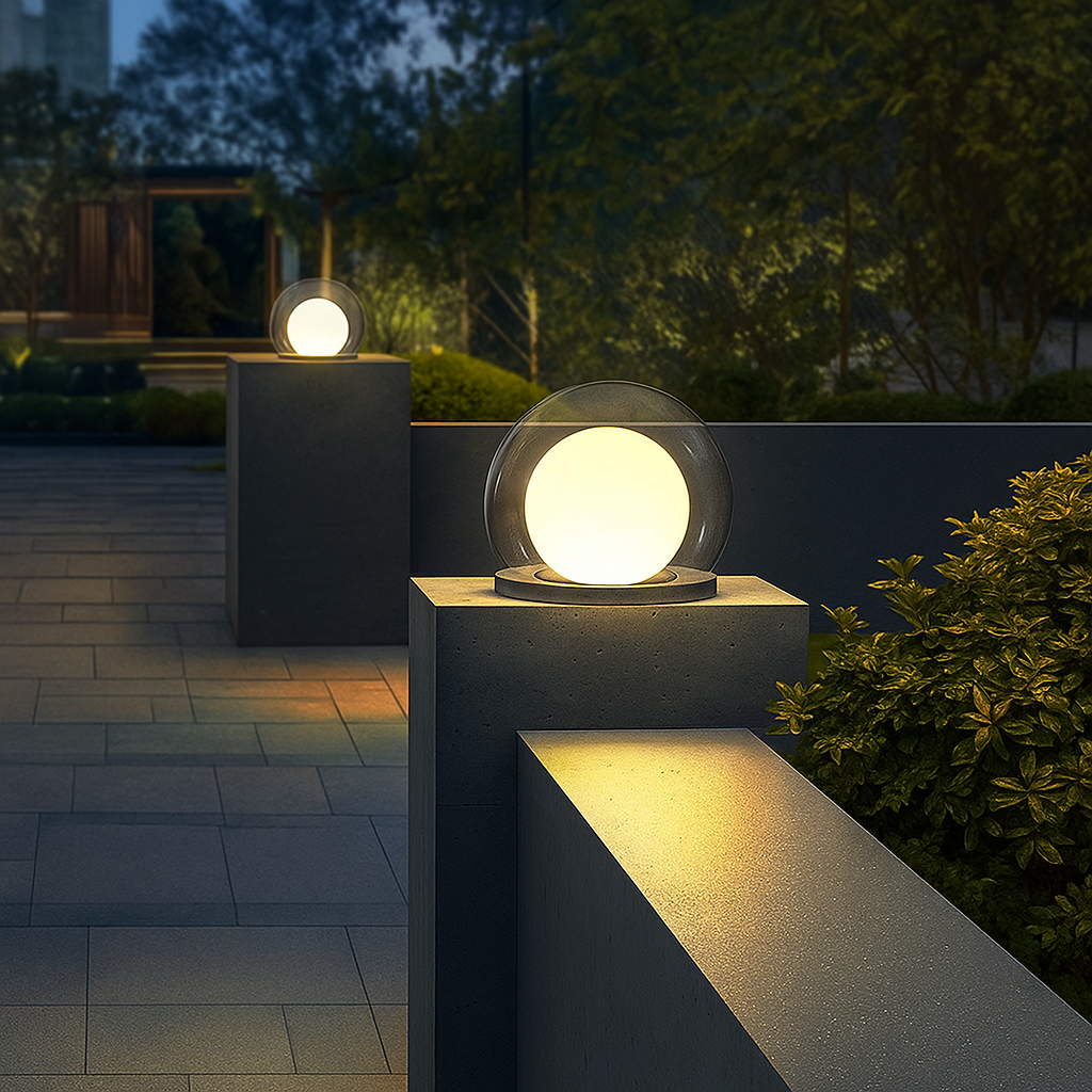 Lampe lunaire à pilier solaire