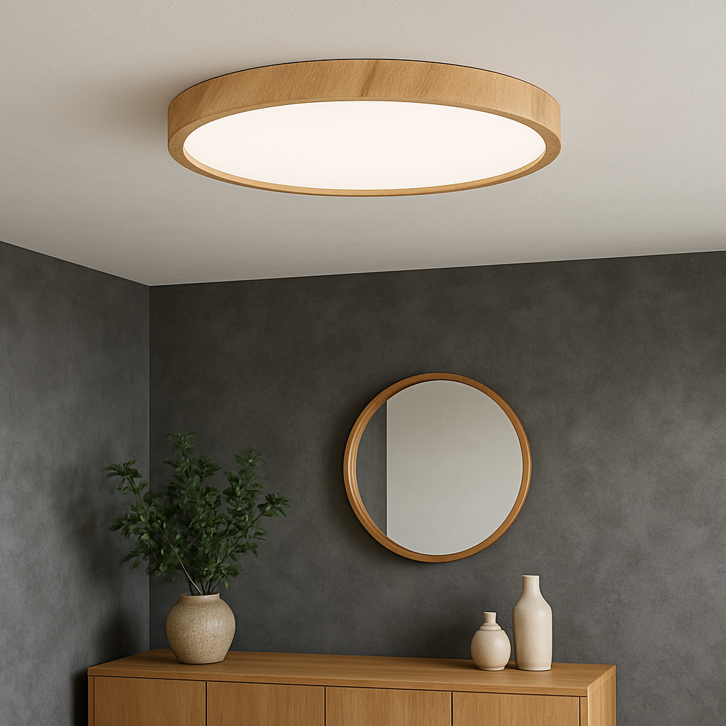 Plafonnier grain de bois