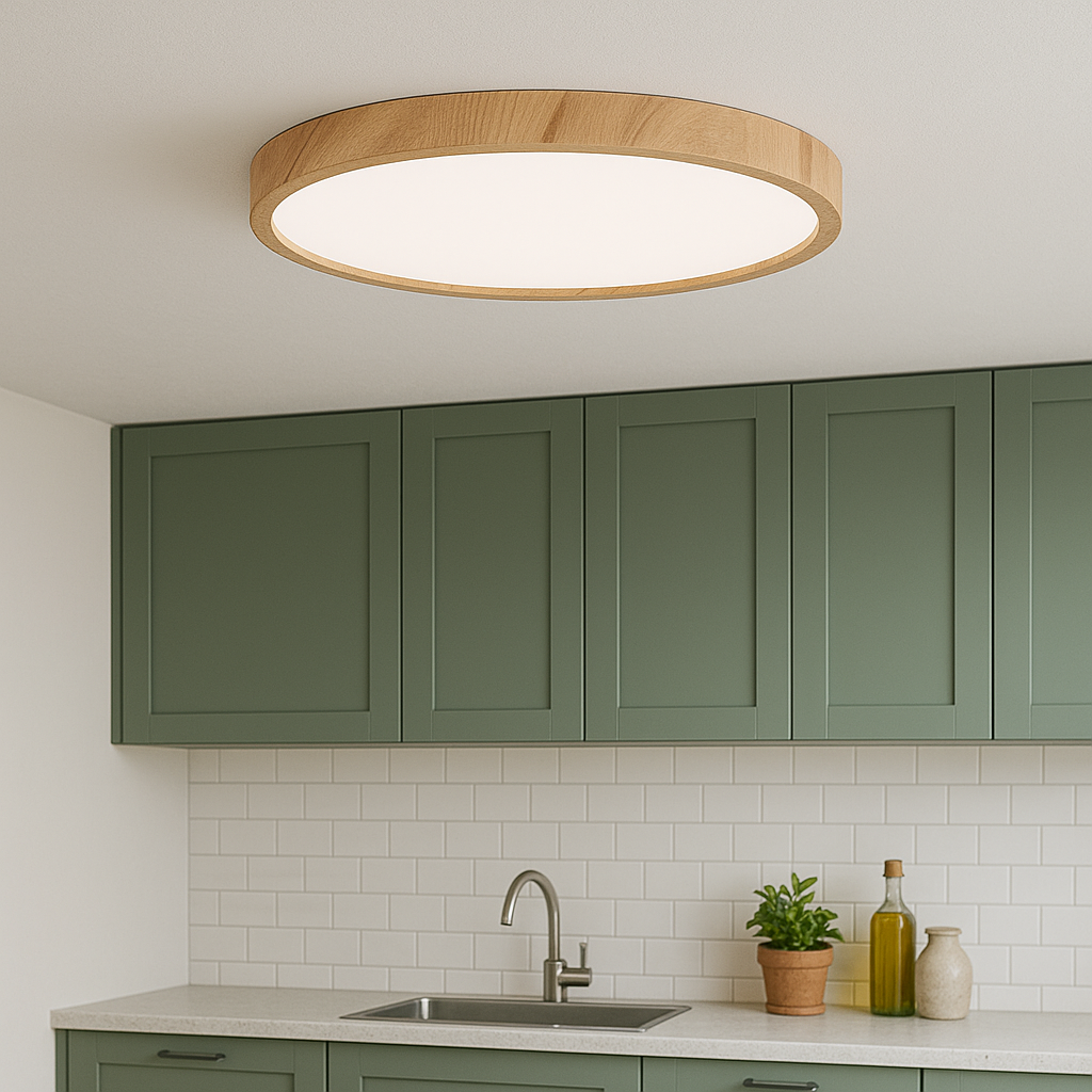Plafonnier grain de bois