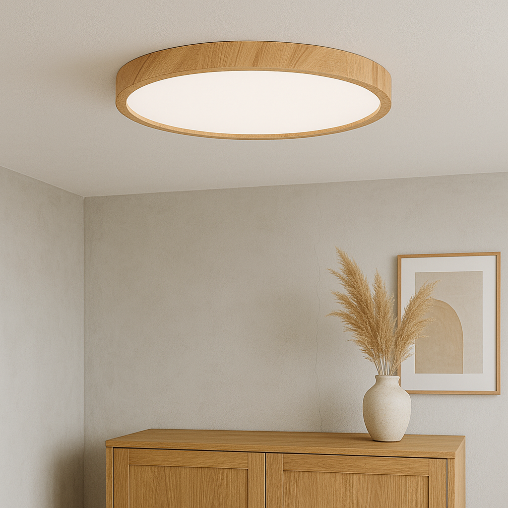 Plafonnier grain de bois