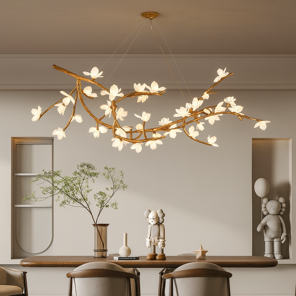Lustre en forme de branche d'arbre