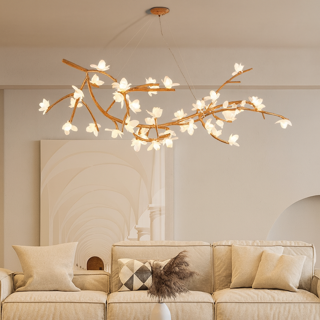 Lustre en forme de branche d'arbre