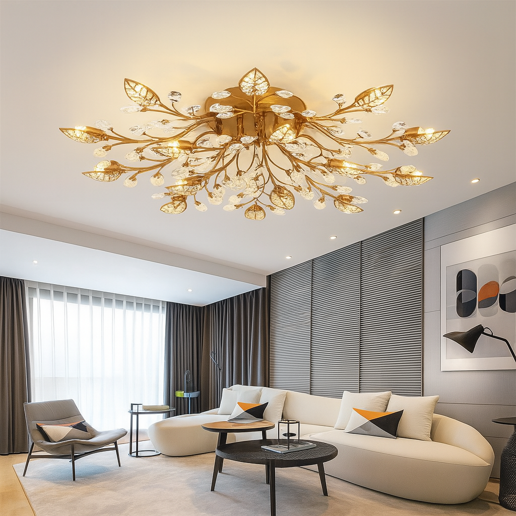 Plafonnier de luxe en cristal