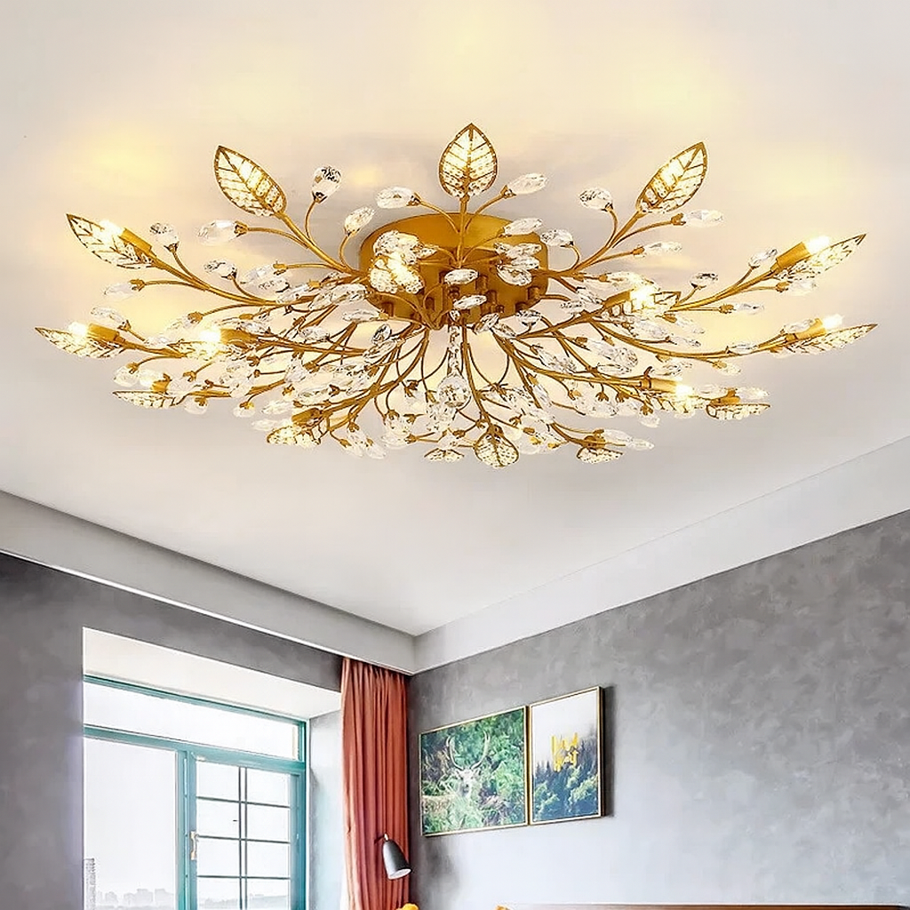 Plafonnier de luxe en cristal