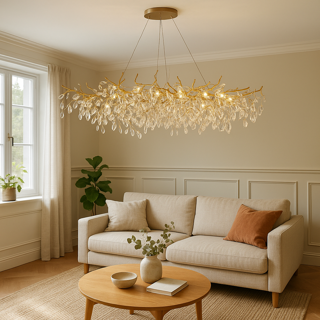 Lustre en verre de style français
