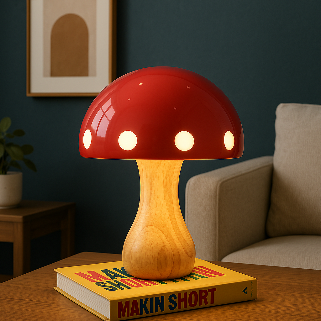 Lampe à poser en forme de champignon