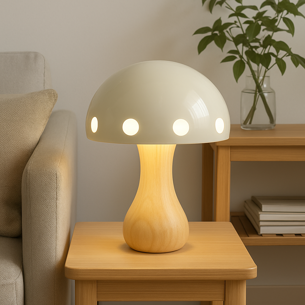 Lampe à poser en forme de champignon