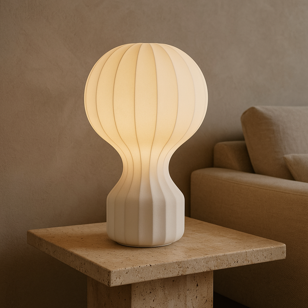 Lampe à poser en soie Wabi Sabi