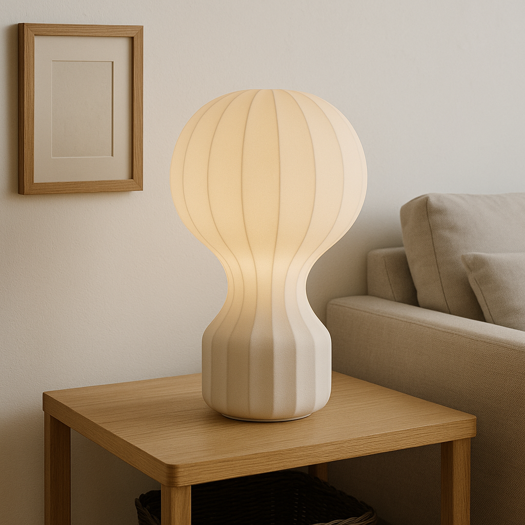Lampe à poser en soie Wabi Sabi