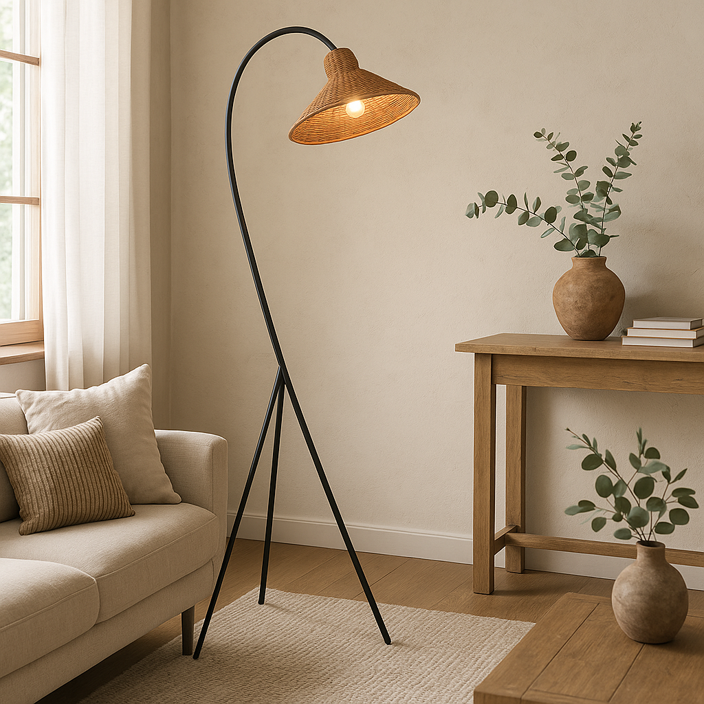 Lampadaire en bambou